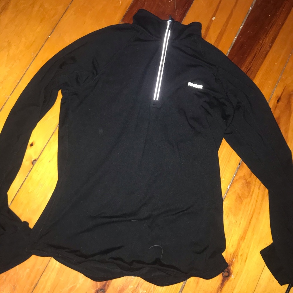 Reebok black quarter zip